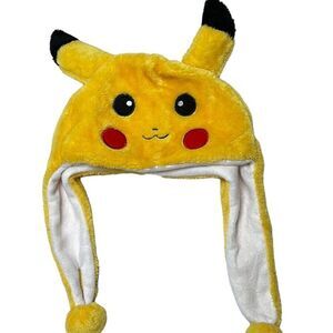 Pokémon Pikachu Plush Fleece Beanie Kids Hat.